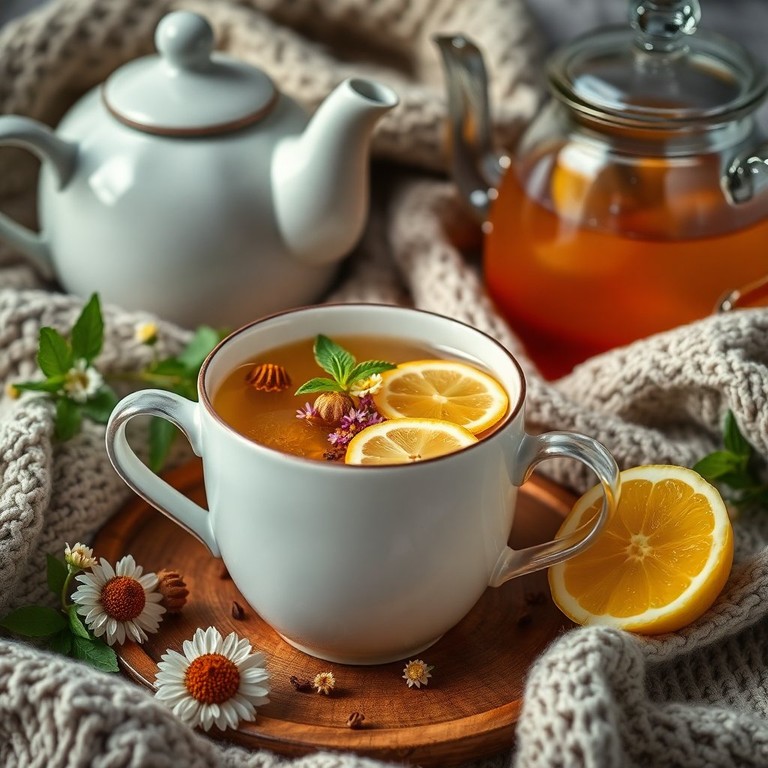 Soothing Herbal Honey Tea for Cough Relief