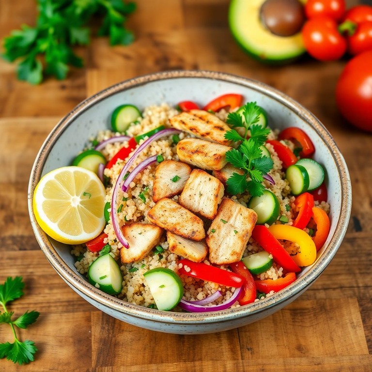 Ensalada de Quinoa y Pollo a la Parrilla
