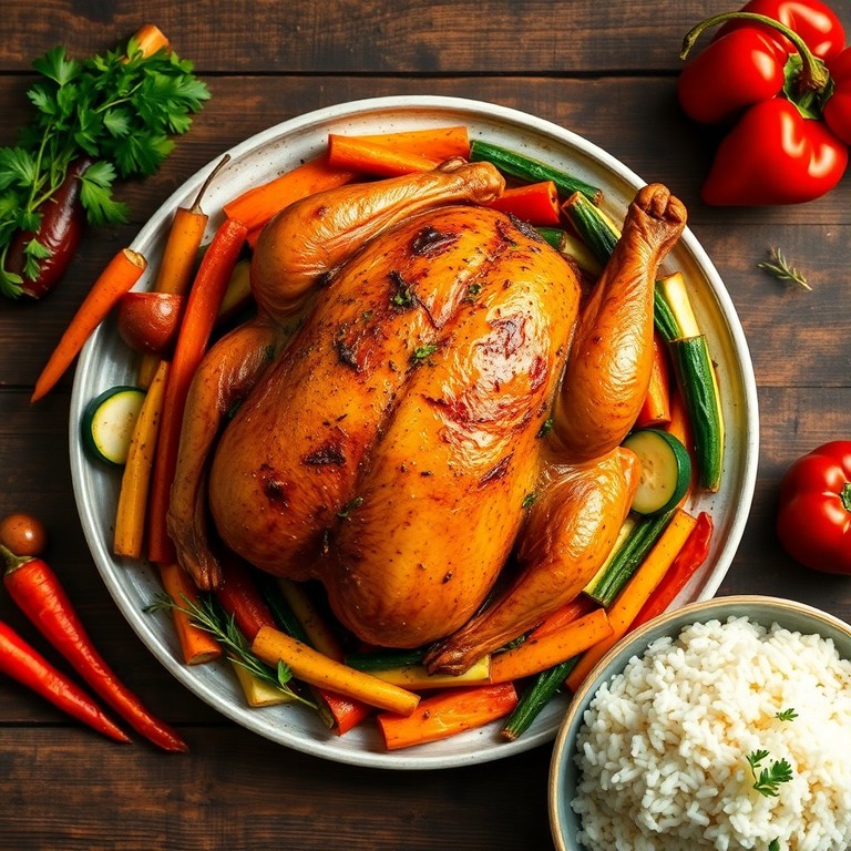 Poulet Rôti aux Légumes et Riz Parfumé - Mr. Cook