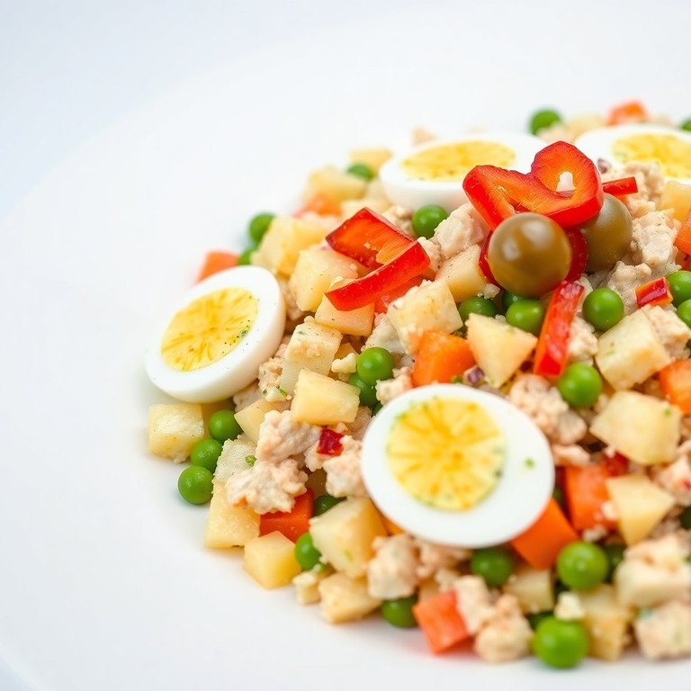 Ensaladilla Rusa Clásica con Atún y Huevo