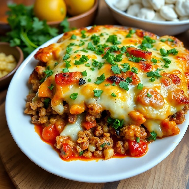 Gehakt en Courgette Ovenschotel met Tomatensaus