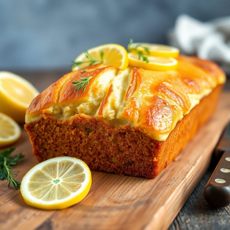 Lemon Feta Cream Cheese Loaf