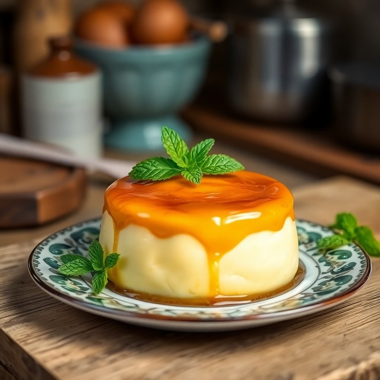 Pudim de Ovos com Açúcar Caramelizado