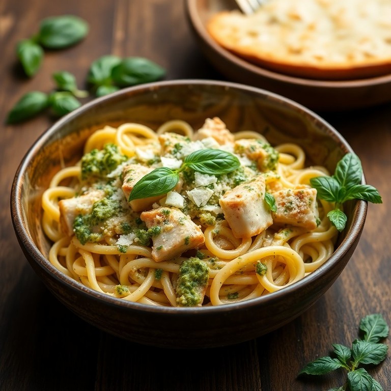 Romige Fusilli met Kip en Verse Pesto