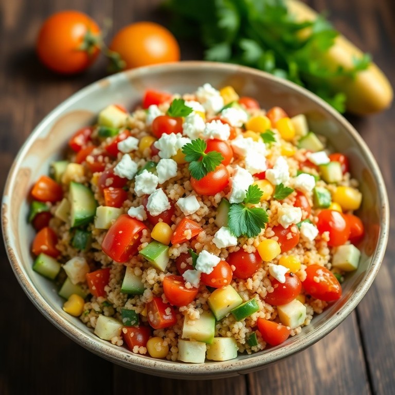Kleurige Quinoasalade met Groenten en Avocado