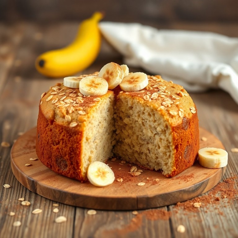 Bolo de Banana com Canela e Aveia