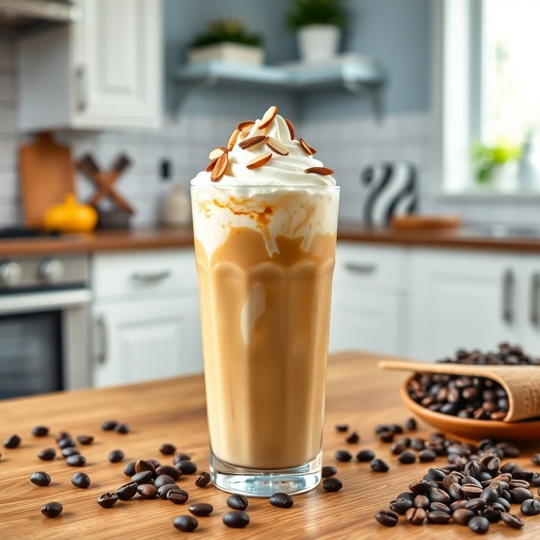 Creamy Vanilla Almond Iced Coffee Delight
