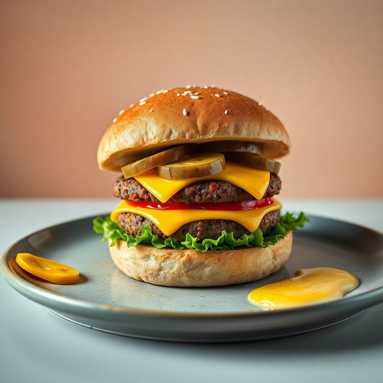 Tech-Enhanced Vegan Burger with Bioengineered Toppings