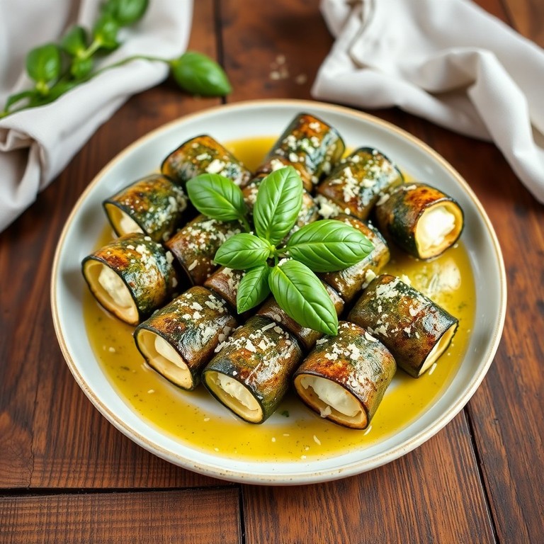 Roulés de Courgettes Farcis au Fromage de Chèvre