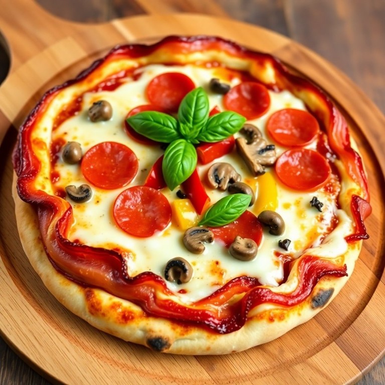 Bacon-Wrapped Pizza Delight