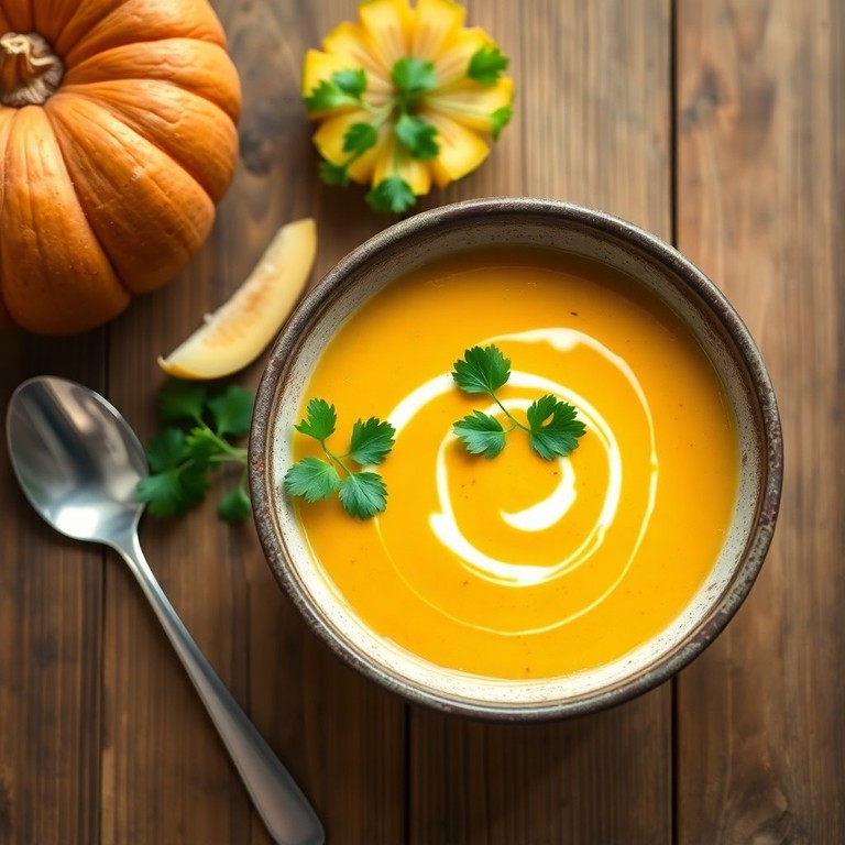 Sopa Detox de Abóbora e Gengibre com Leite de Coco