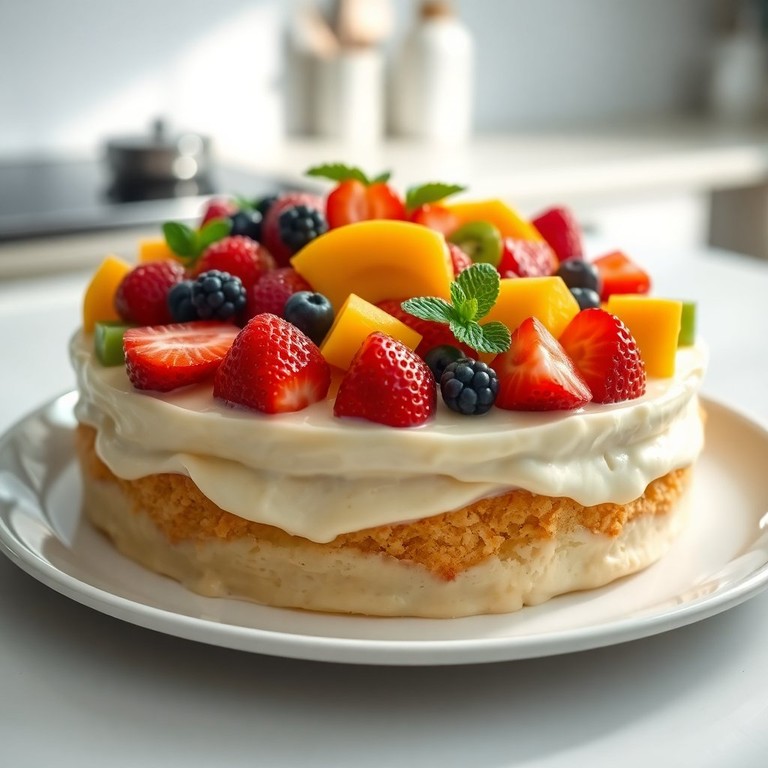 Delicia de Tres Leches con Frutas Frescas