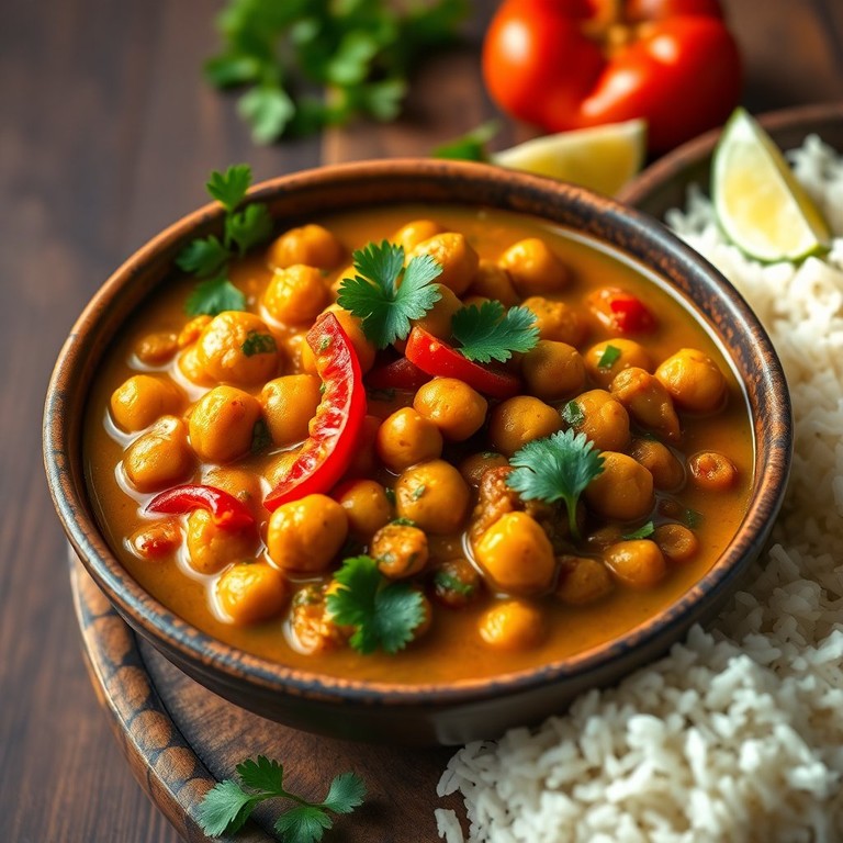 Köstliches Kichererbsen-Curry mit Kokosmilch