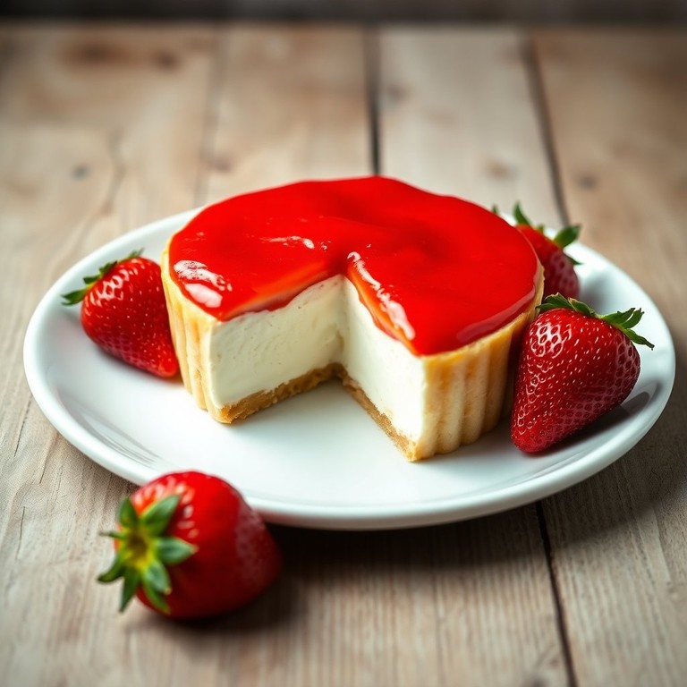 Torta de Cream Cheese e Morango Gelado