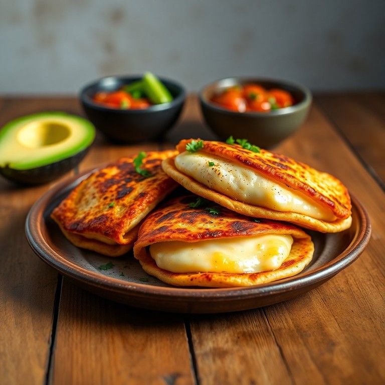 Arepas de Arroz con Queso Fundido