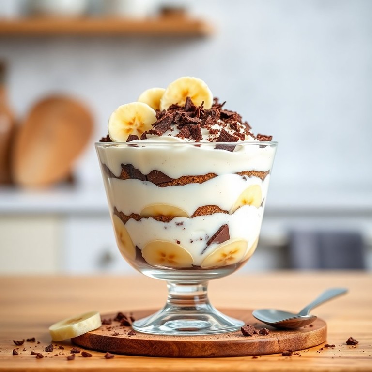Творожный десерт с бананами и шоколадом