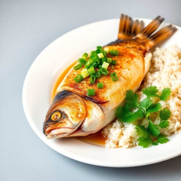 Steamed Fish with Ginger and Scallions