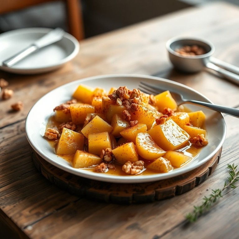 Запечённая брюква с медом и орехами