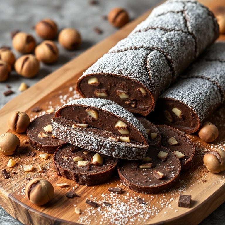 Saucisson Sucré au Chocolat et Biscuits Beurre