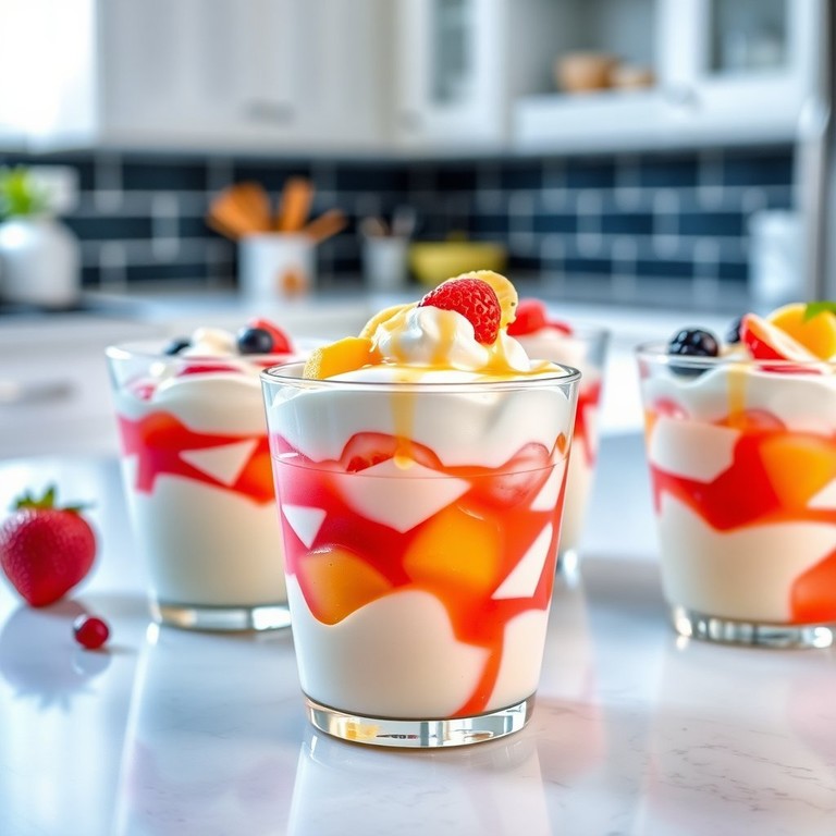 Gelatina Saborizada com Leite em Pó Cremoso