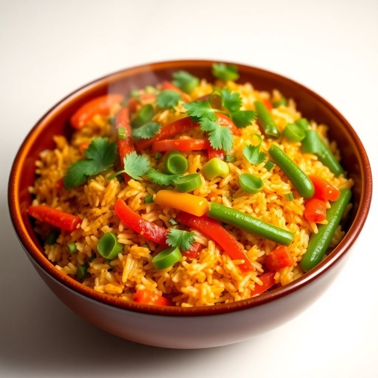 Savory Veg Shazwan Fried Rice with a Kick