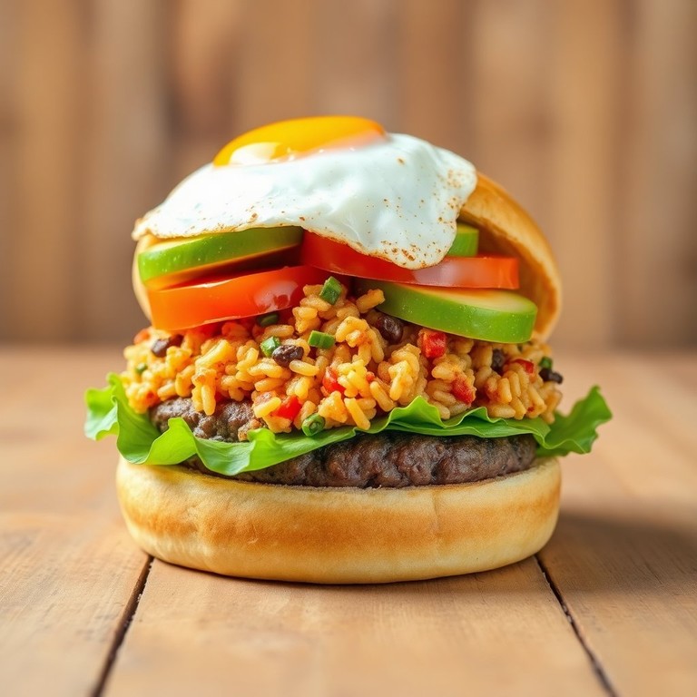 Hamburguesa Chaufa con Sabor Peruano