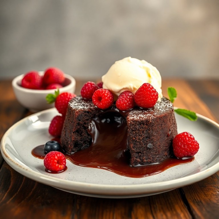 Decadent Chocolate Lava Cake with a Molten Center