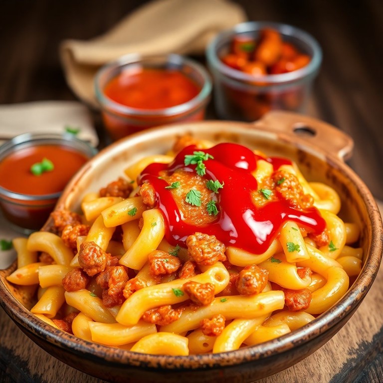 Macarrones al Horno con Chorizo y Ketchup