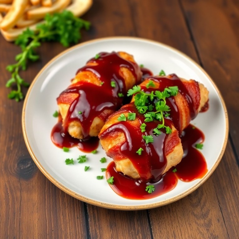 Frango com Bacon Crocante e Molho Barbecue