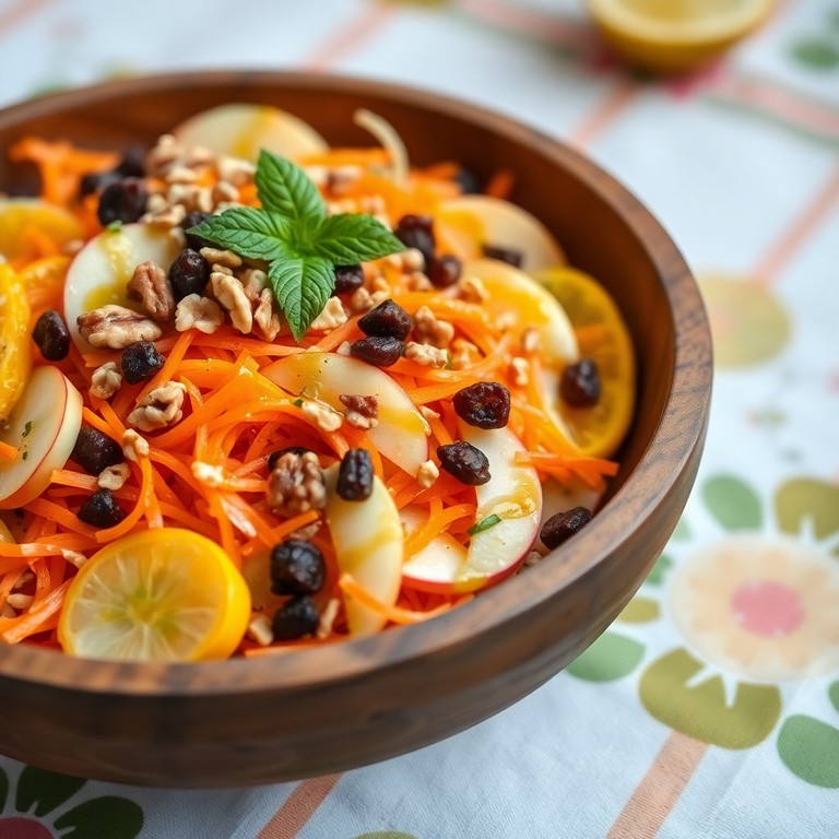 Apfel-Karotten-Orangen-Salat mit Zitrus-Vinaigrette