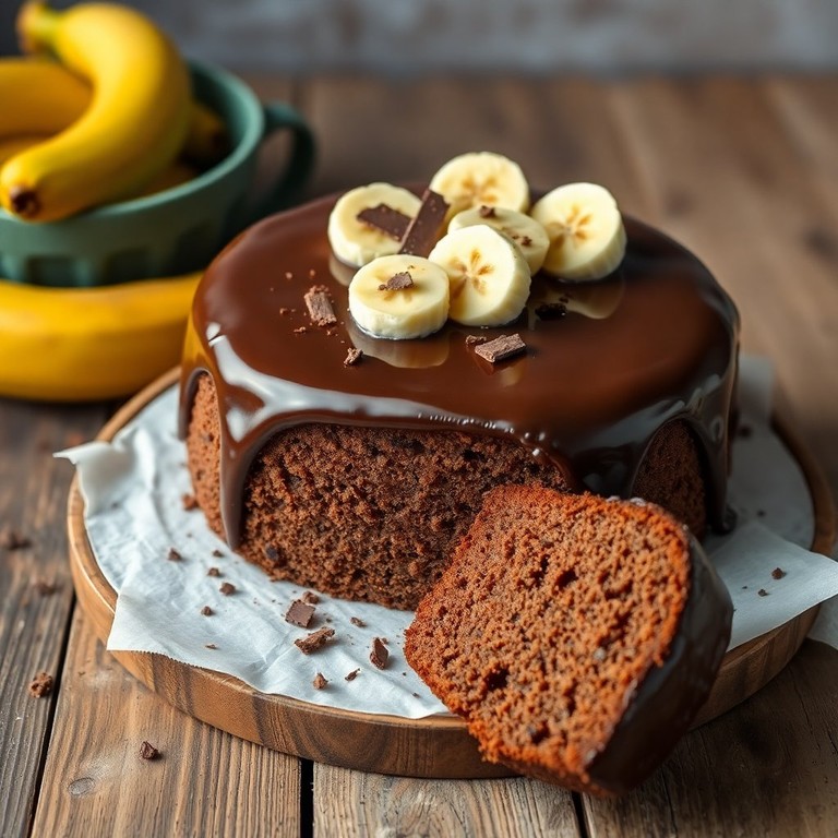 Saftiger Bananen-Schokoladenkuchen