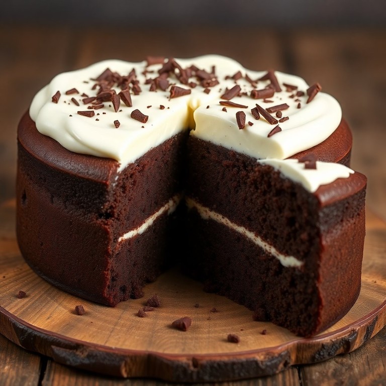 Bolo de Chocolate Cremoso com Cobertura de Creme de Leite