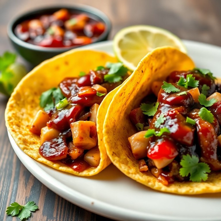 Tacos de Butifarra con Cebolla y Salsa de Vino