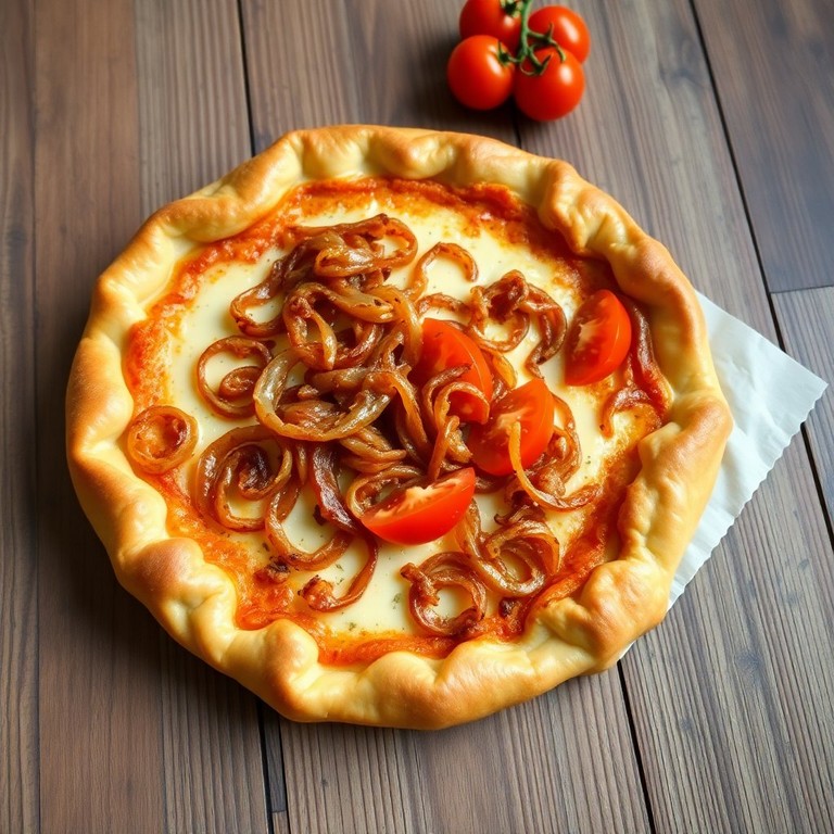 Torta de Cebola Caramelizada com Queijo Cremoso