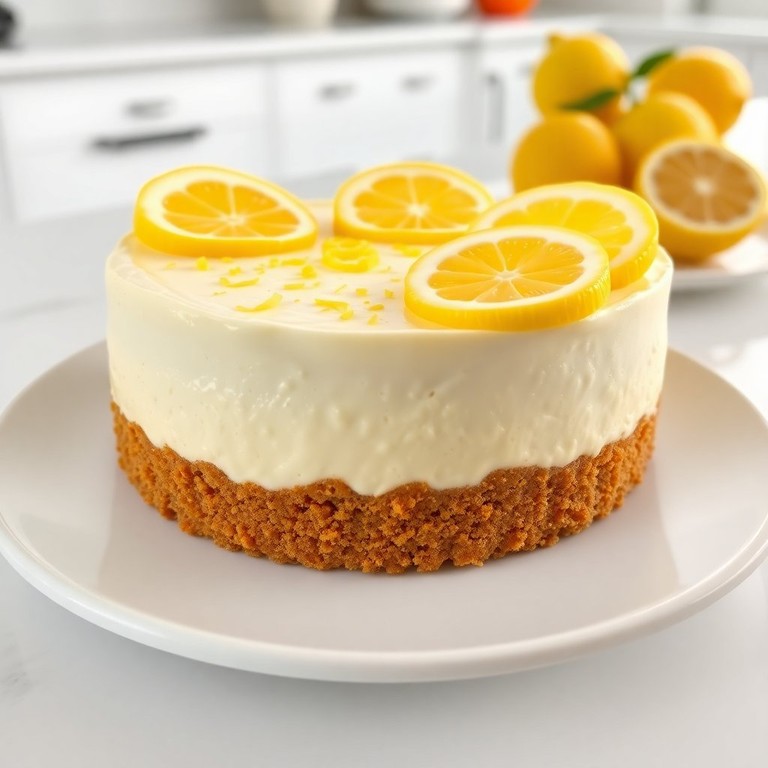 Кремовый чизкейк без выпечки с лимонным вкусом