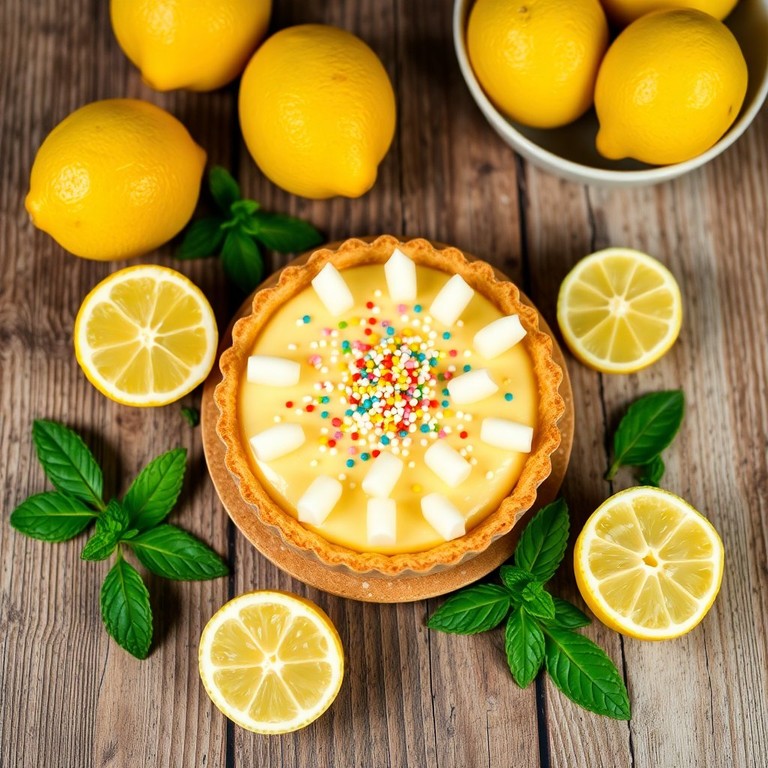 Torta de Limão com Recheio de Leite Ninho