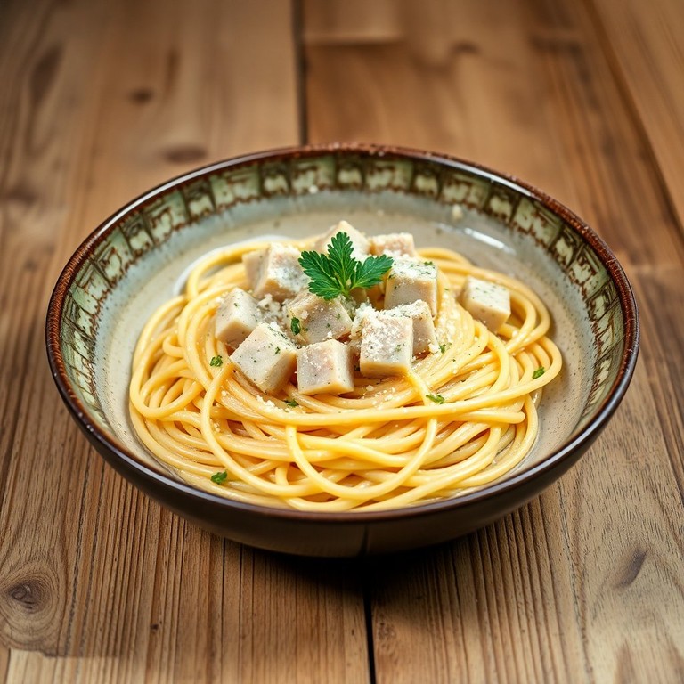 Espaguete à Carbonara de Atum com Toque Especial