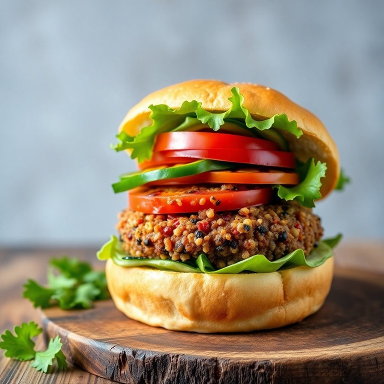 Burger de Quinoa et Légumes Grillés