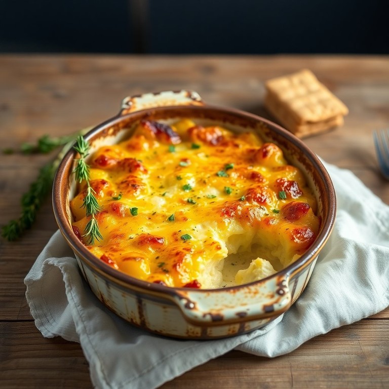 Herzhafter Kartoffelgratin mit Käsekruste