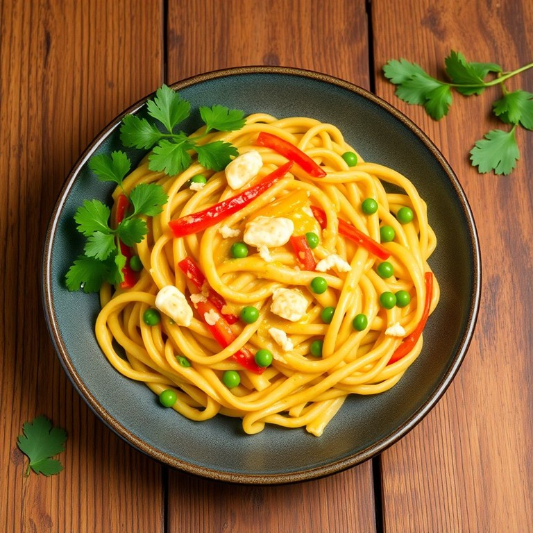 Pasta con Salsa Exótica de Coco y Curry