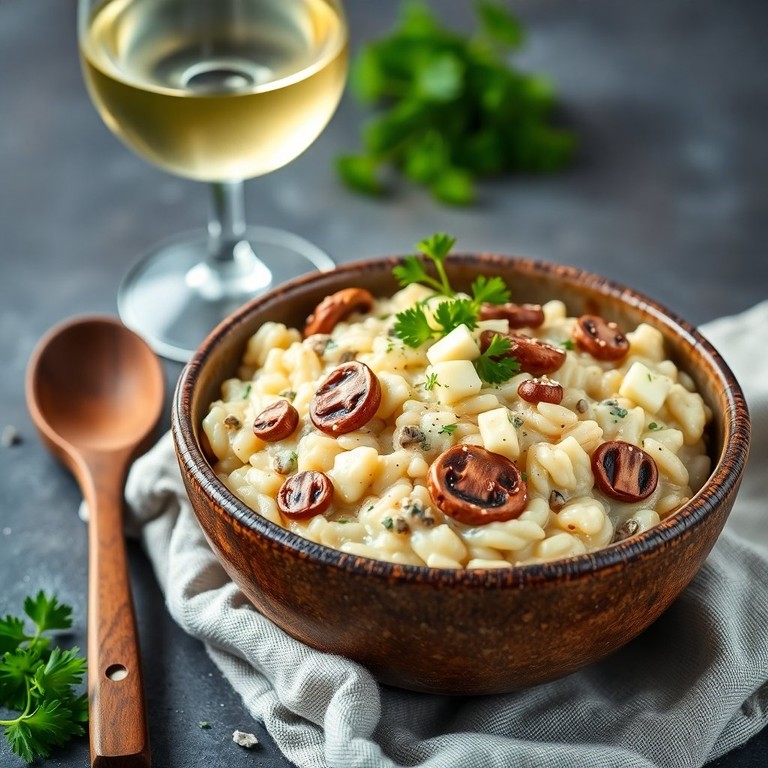 Risotto de Hongos y Gorgonzola Cremoso
