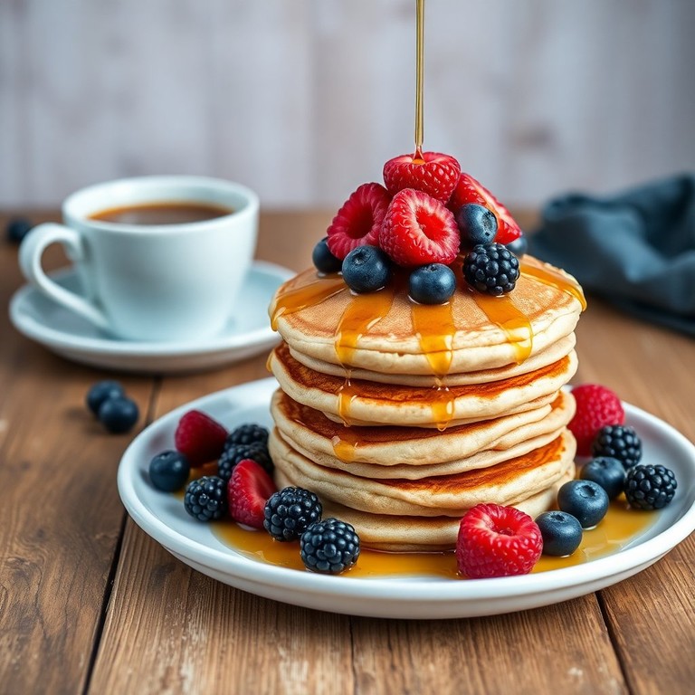 Fluffy Egg and Wheat Pancakes
