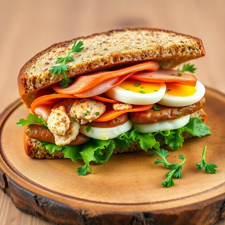 Sándwich Proteico de Atún y Huevo