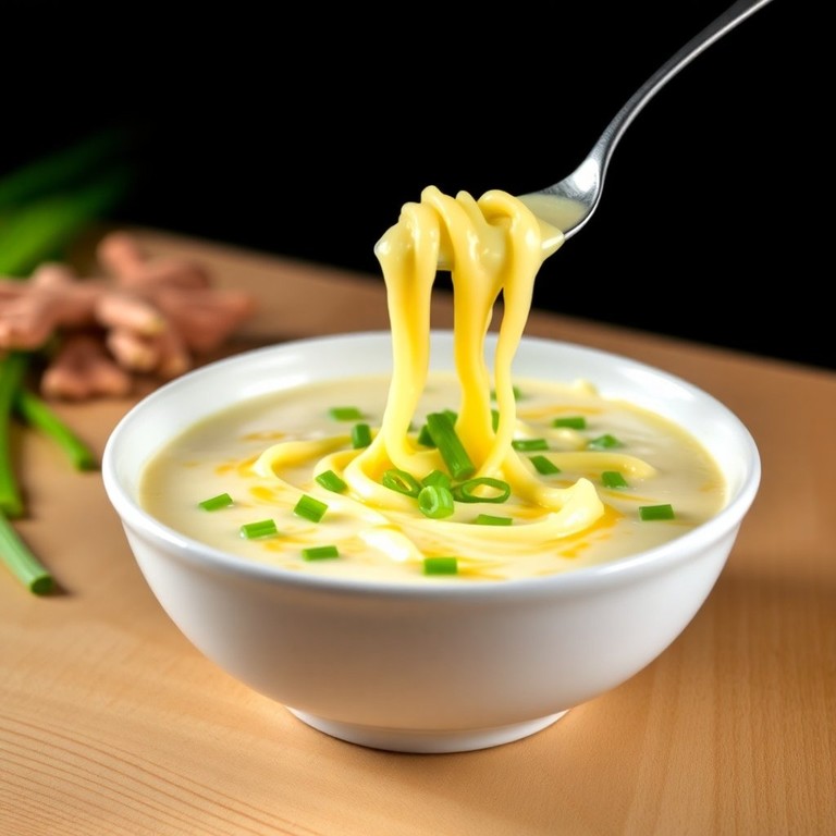 Creamy Coconut Egg Drop Soup with Ginger