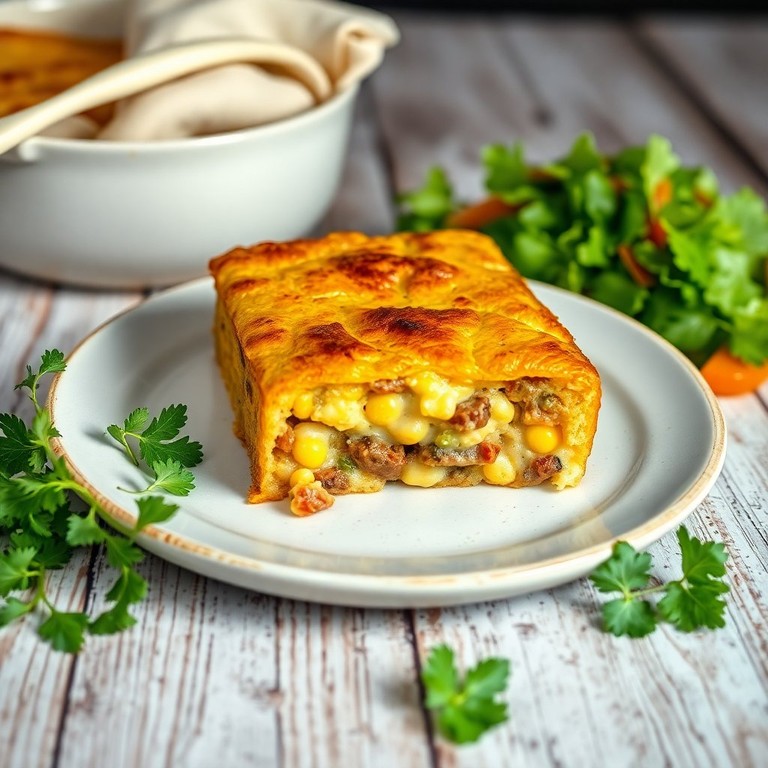 Bolo Salgado de Linguiça e Milho Cremoso