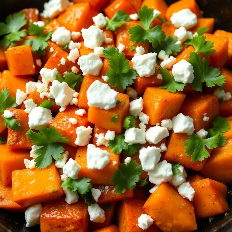 Poêlée de Patates Douces et Feta Épicée