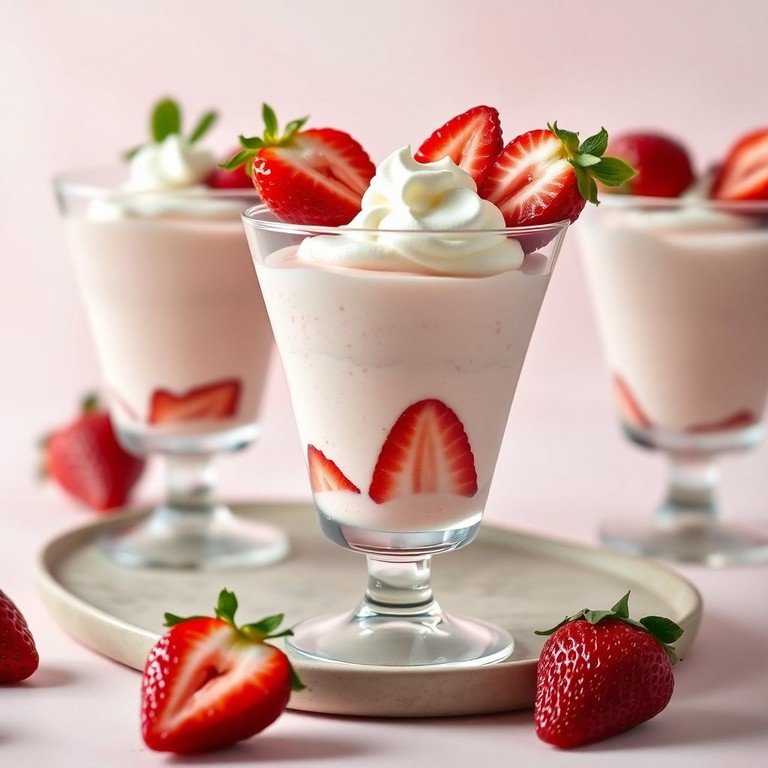 Mousse de Morango com Leite Condensado