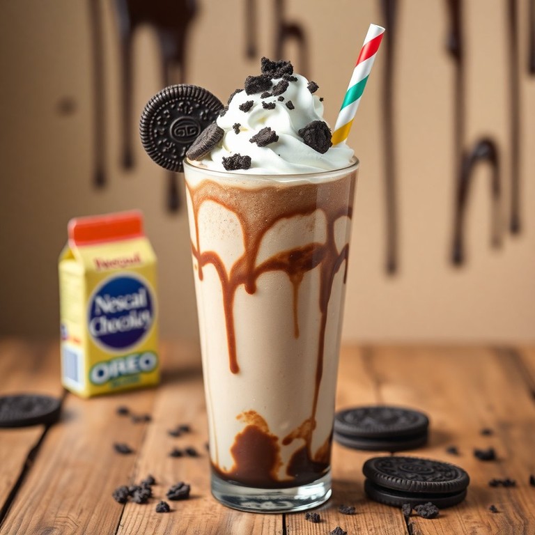 Milkshake de Leite Nescau com Biscoito Oreo