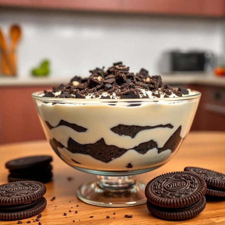 Pavê de Leite Gelo com Biscoito Oreo