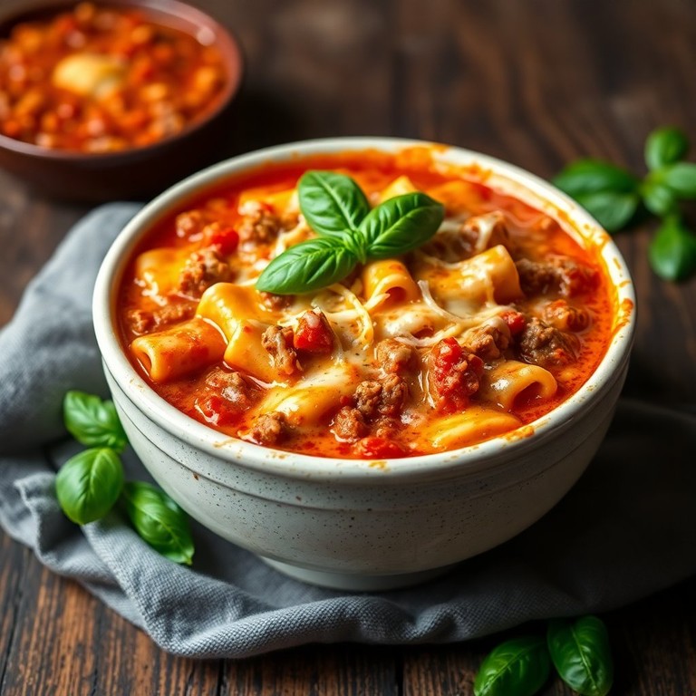 Creamy Cheesy Slow Cooker Lasagna Soup